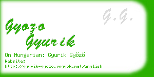 gyozo gyurik business card