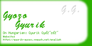 gyozo gyurik business card